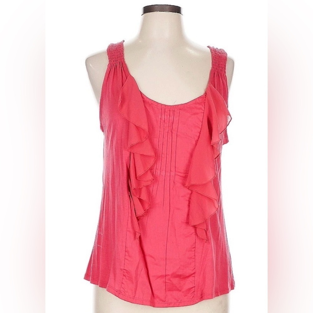 Anthropologie tiny Elegant Pink Ruffle Women's Top